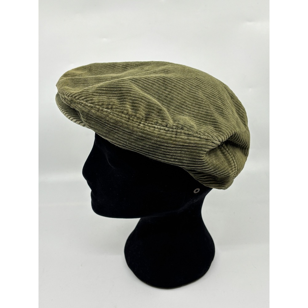 Vintage Nike Corduroy Flat Cap Olive Green Made in USA H6-PHI Men Large
